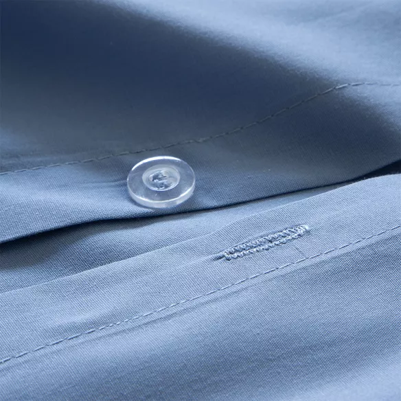 funda edredón nórdico cierre con botones azul liso algodón 200 hilos