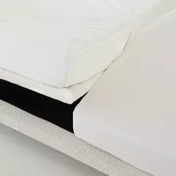 sábana bajera camas dobles articuladas beige percal algodón 200 hilos 2