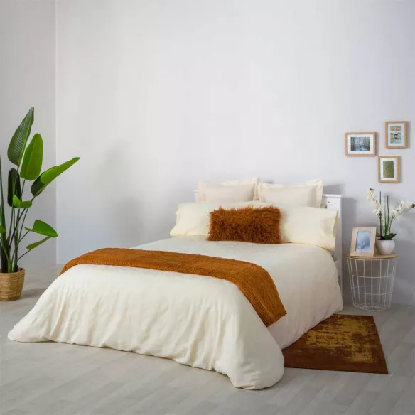 Funda edredón nórdico jacquard beige