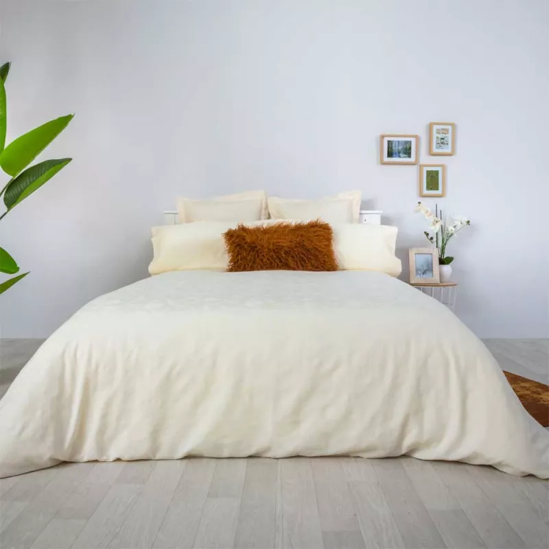 Funda nórdica jacquard beige