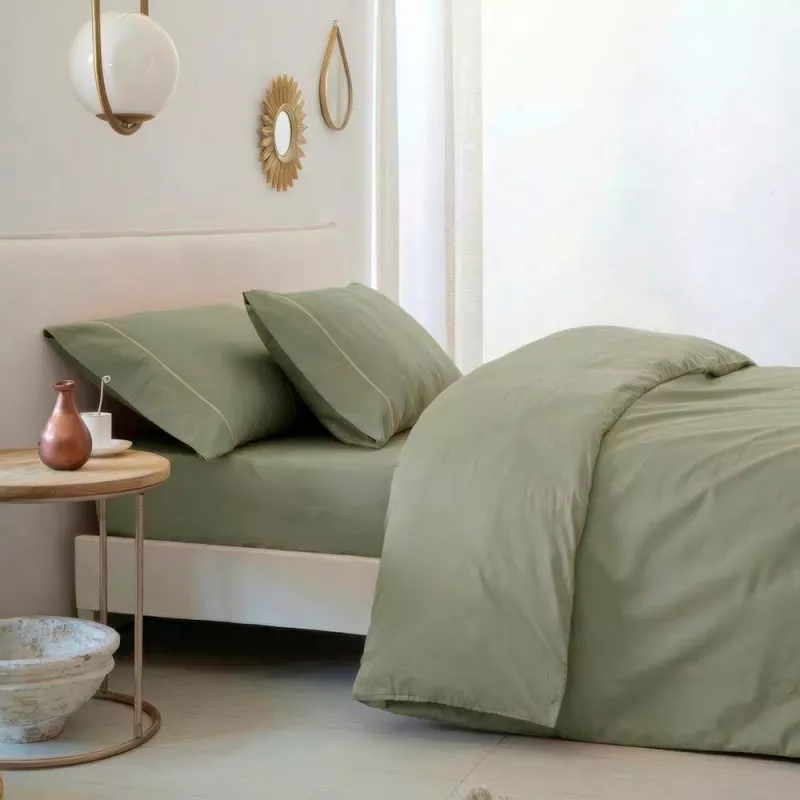 funda edredón nórdico satén 300 hilos verde