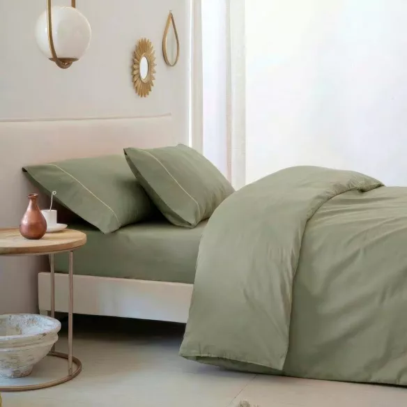 funda edredón nórdico satén 300 hilos verde