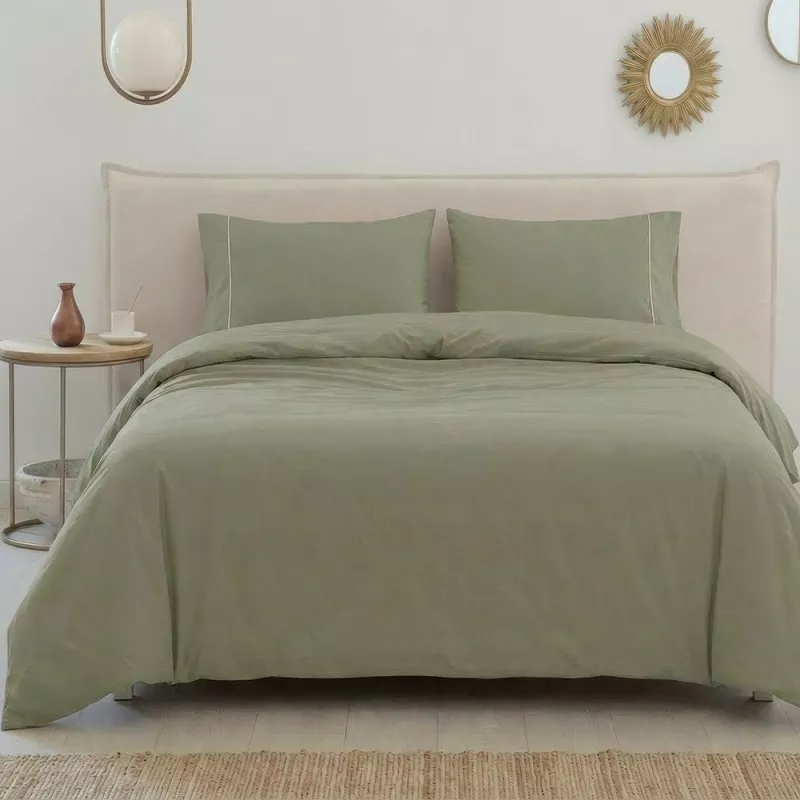 funda edredón nórdico algodón egipcio 300 hilos verde