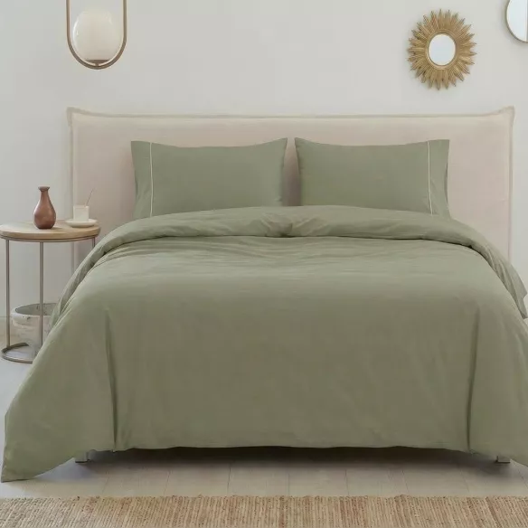funda edredón nórdico algodón egipcio 300 hilos verde