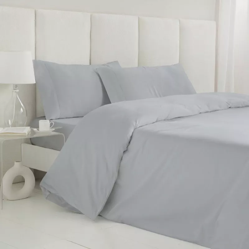 funda edredón nórdico satén 300 hilos gris perla