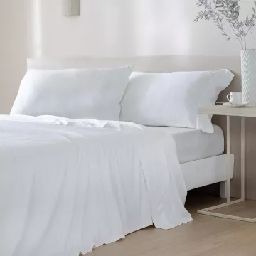 juego de sábanas bambu blanco 300 hilos