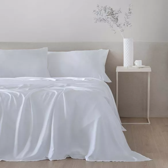 juego de cama bambú blanco 300 hilos suavidad y ligereza