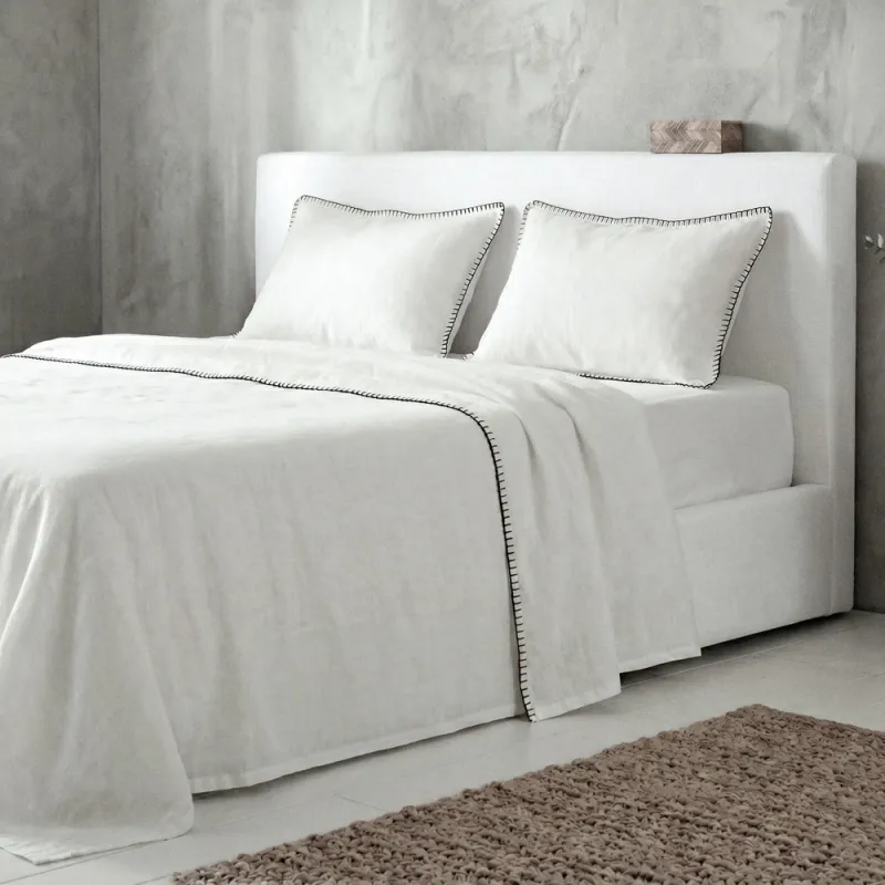 COTTON ARTEAN  - Juego de sábanas modelo HARRIA Blanco. Percal algodón 200 hilos.