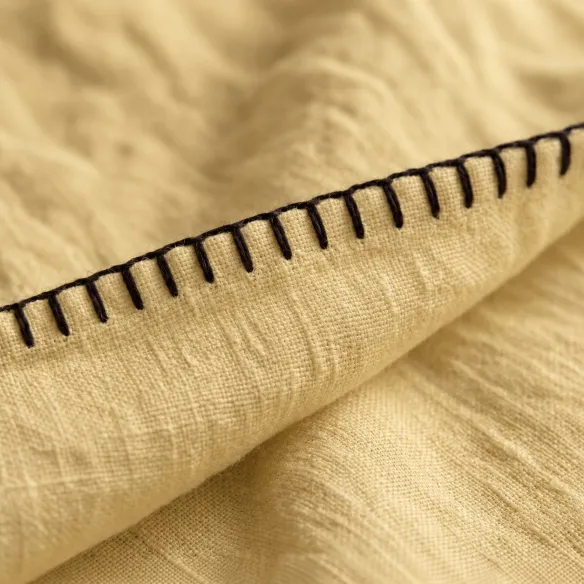 COTTON ARTEAN  - Juego de sábanas modelo HARRIA Mostaza. Percal algodón 200 hilos.