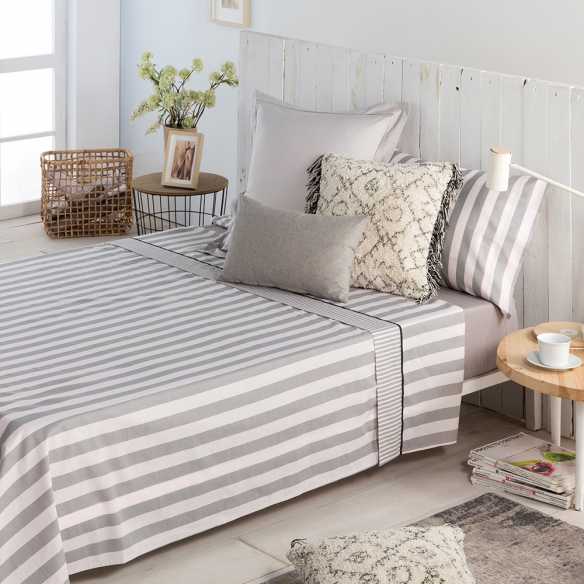 juego de sabanas rayas lines algodon